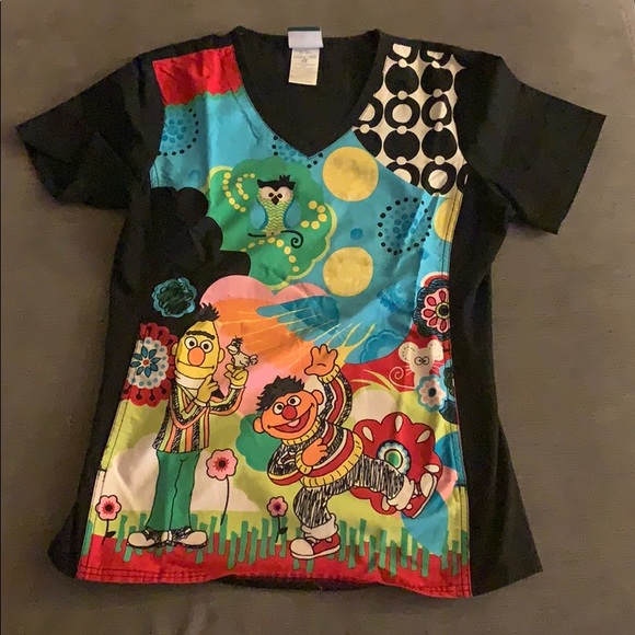 Sesame Street Scrub Top - Picture 1 of 1